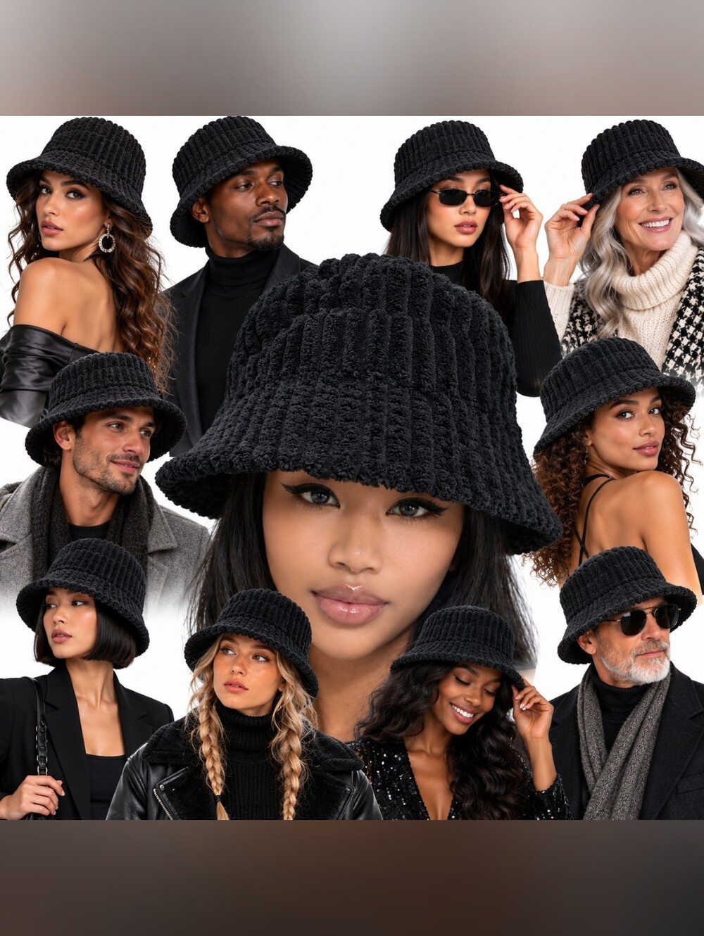 Nwt Wild Fable Black Wide Wale Corduroy Bucket Hat Adjustable Lightweight